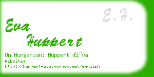 eva huppert business card